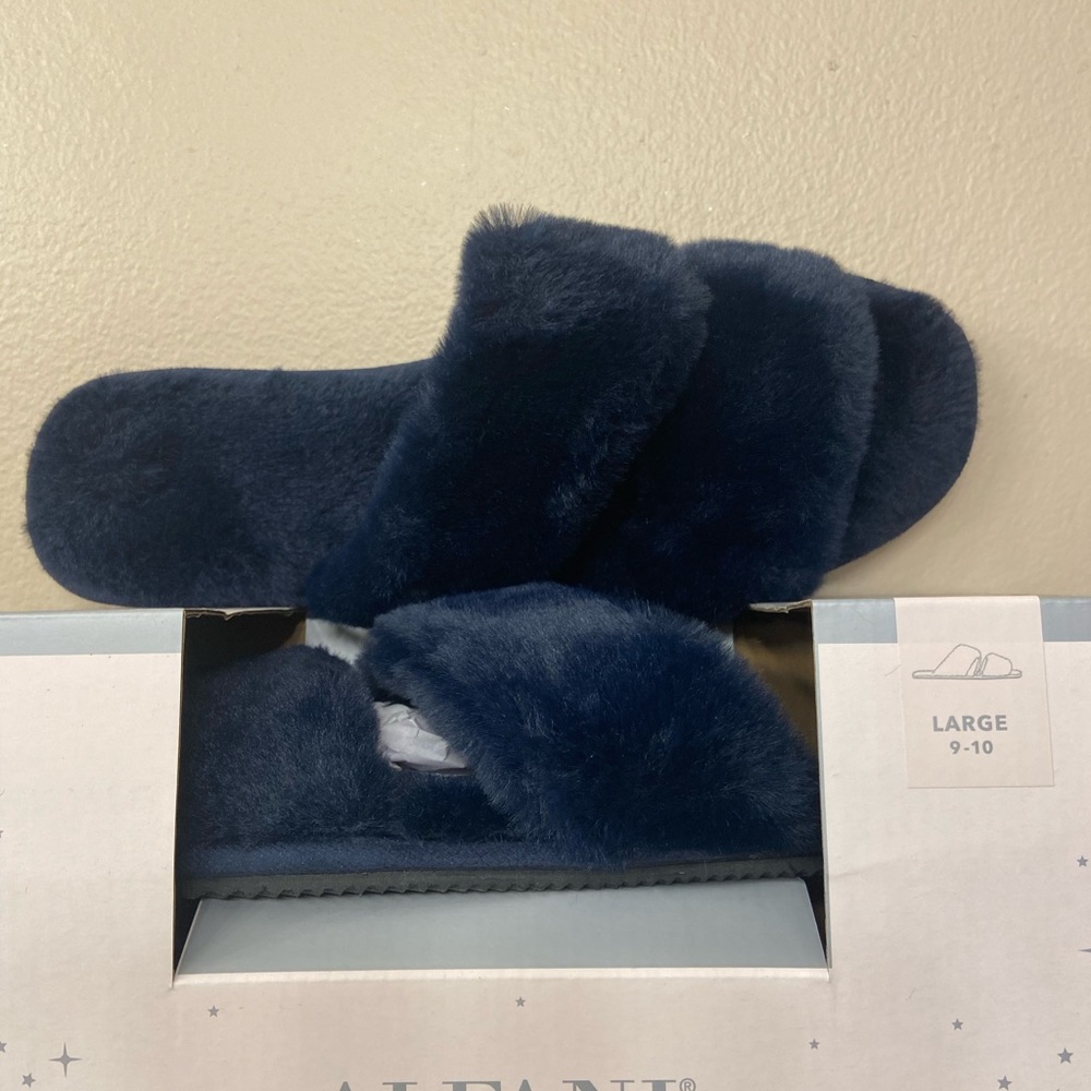 Alfani Women's Faux Fur Slide Boxed Slippers, Size 7/8